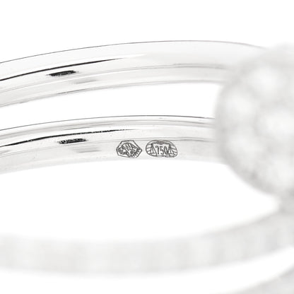 Cartier 18K White Gold Diamond Double Juste Un Clou Paved Ring 51 5.75 4 of 6