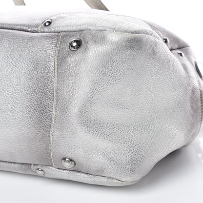 Prada Cervo Lux Bowler Bag Argento 12 of 20