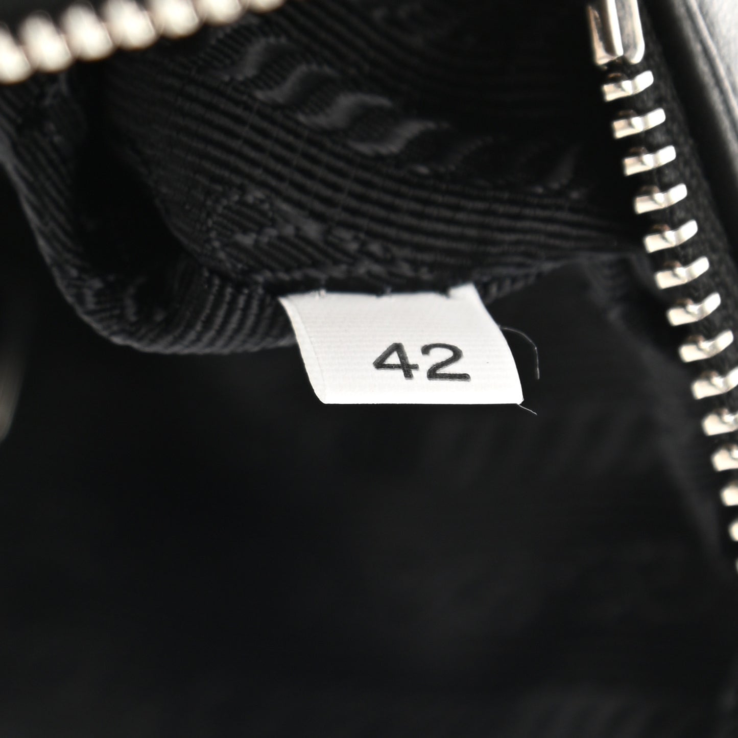 Soft Calfskin Diagramme Wristlet Pouch Bag Black