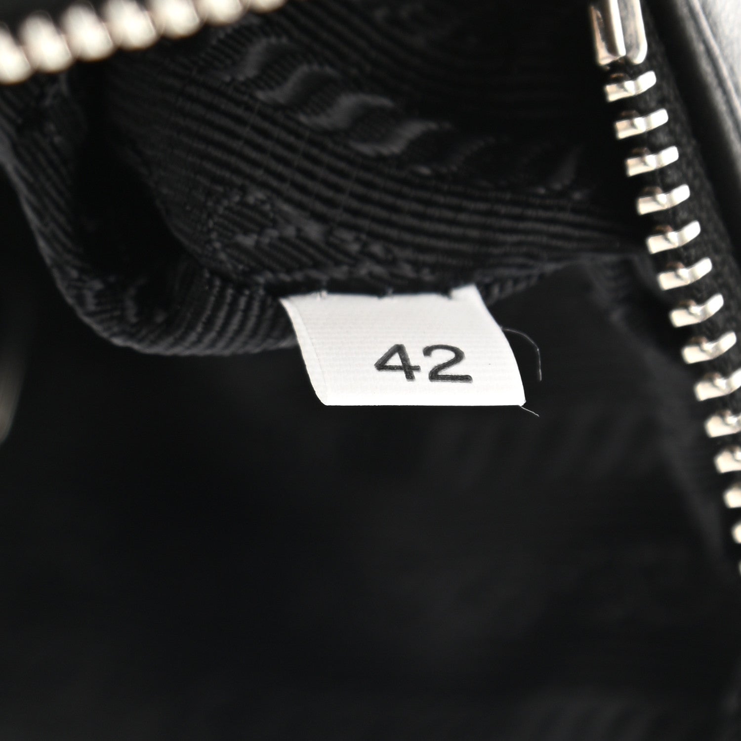 Prada Soft Calfskin Diagramme Wristlet Pouch Bag Black 7 of 7