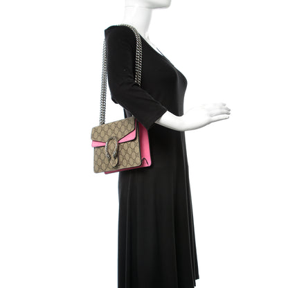 Gucci GG Supreme Monogram Mini Dionysus Shoulder Bag Pink 3 of 14