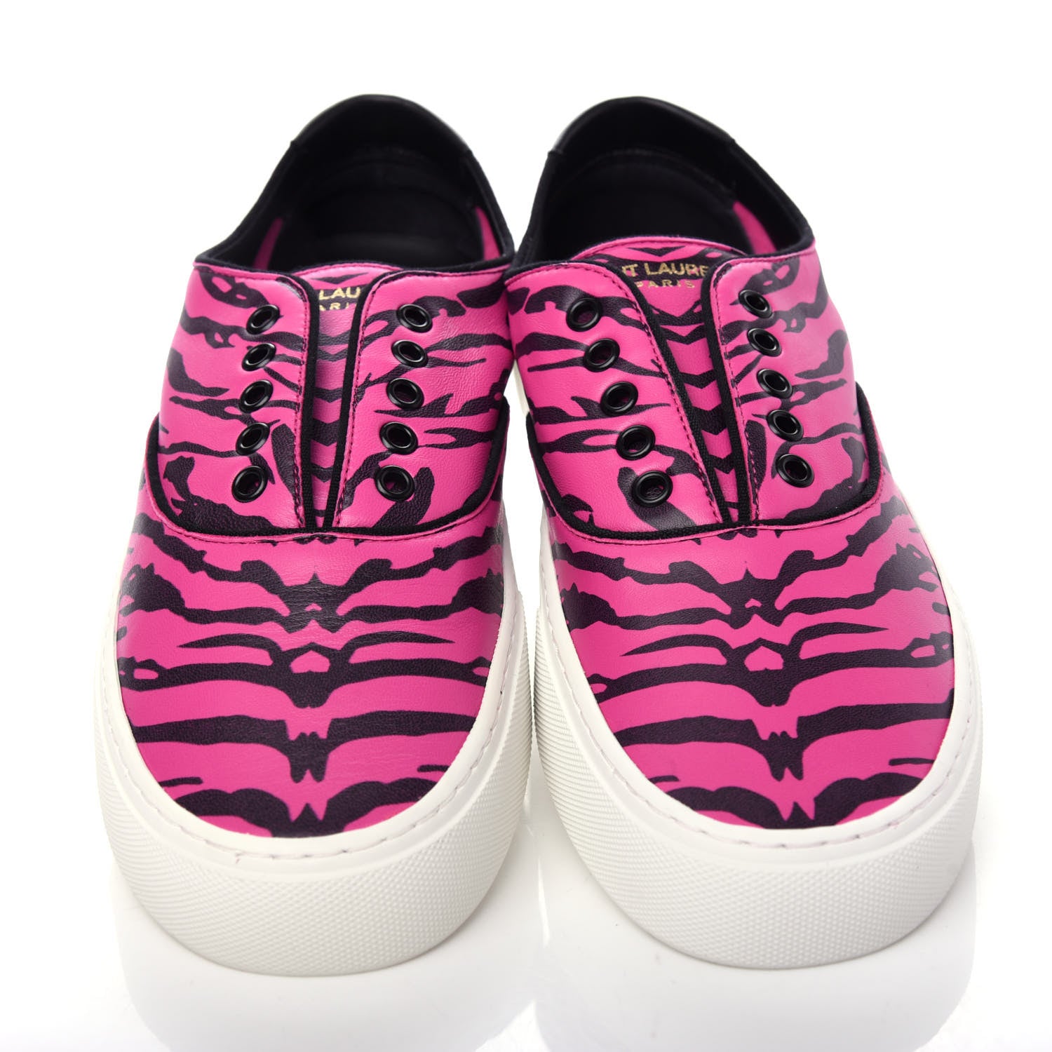 Saint Laurent Nappa Zebra Mens Venice Sneakers 42 Fuchsia Black 5 of 11