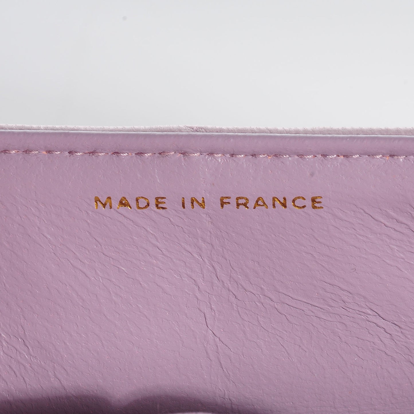 Lambskin East West Chocolate Bar Flap Lilac