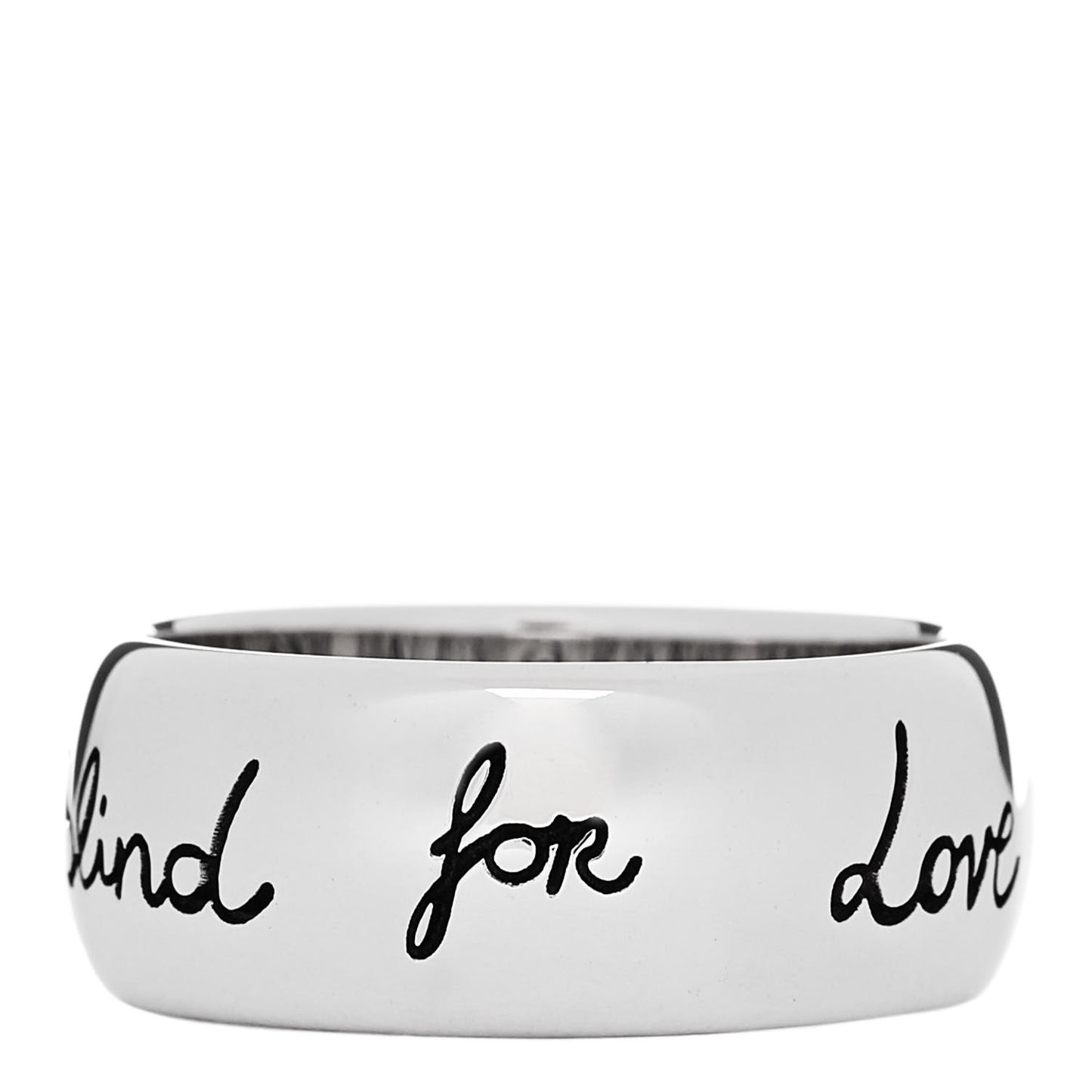 Sterling Silver Wide Blind for Love Band Ring 60 9.25