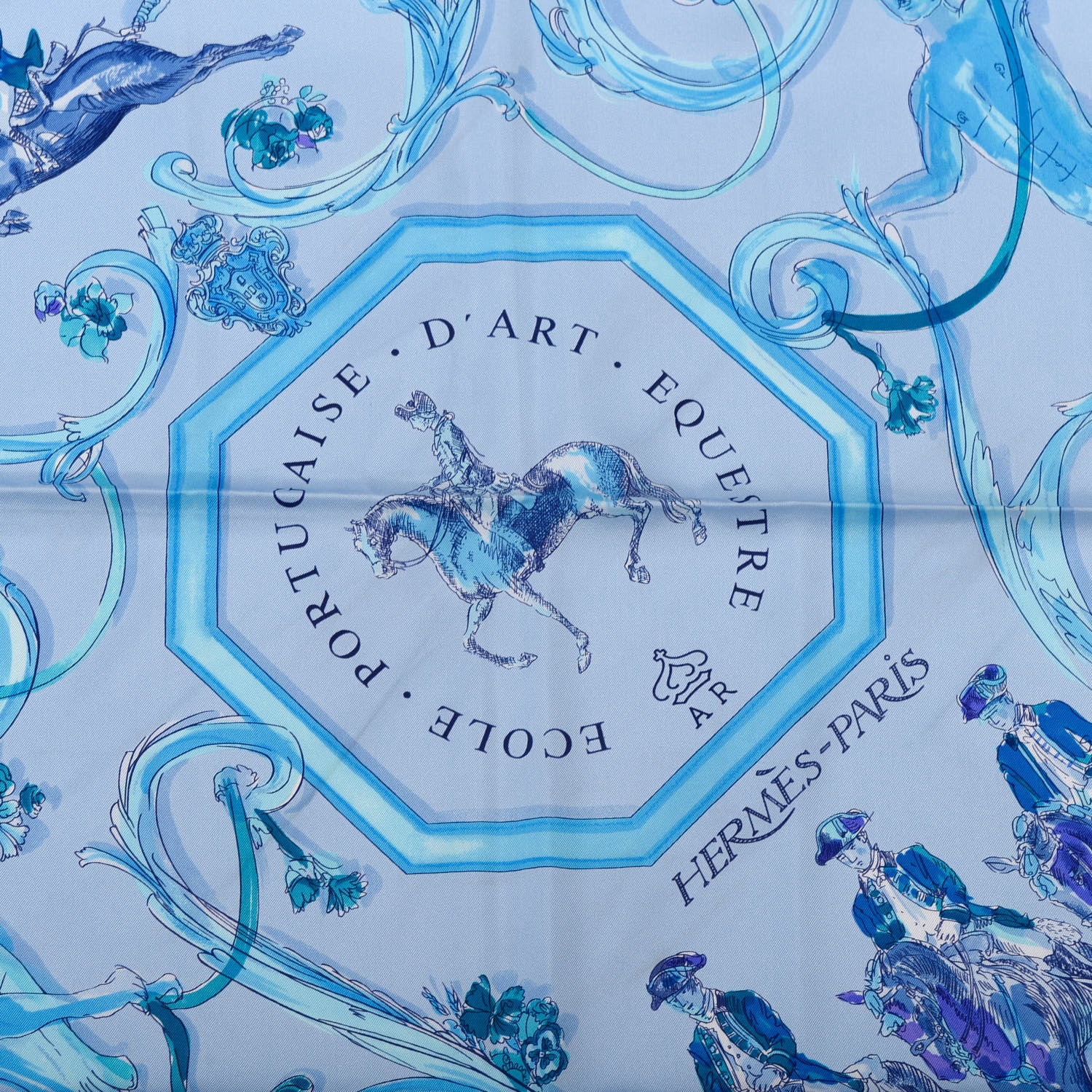 Hermes Silk Ecole Portugaise D'Art Equestre Scarf 90 4 of 5