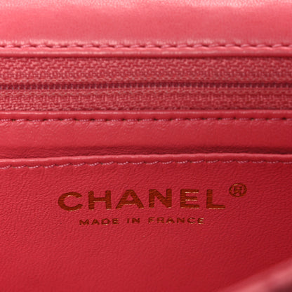 Chanel Lambskin Quilted Valentine Charms Medium Single Flap Pink 6 of 10