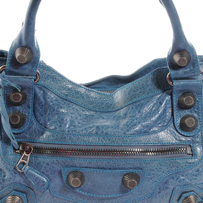 Balenciaga Chevre Giant 21 Gunmetal Hardware City Neiman Marcus Bleu 8 of 10