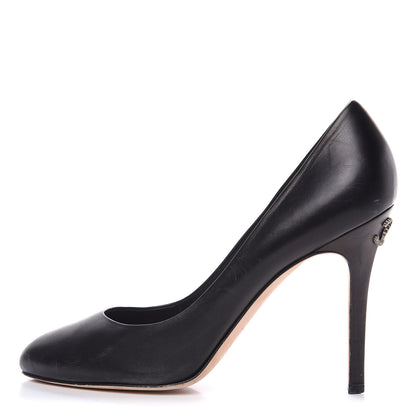 Chanel Lambskin Crystal CC Pumps 41.5 Black 1 of 15