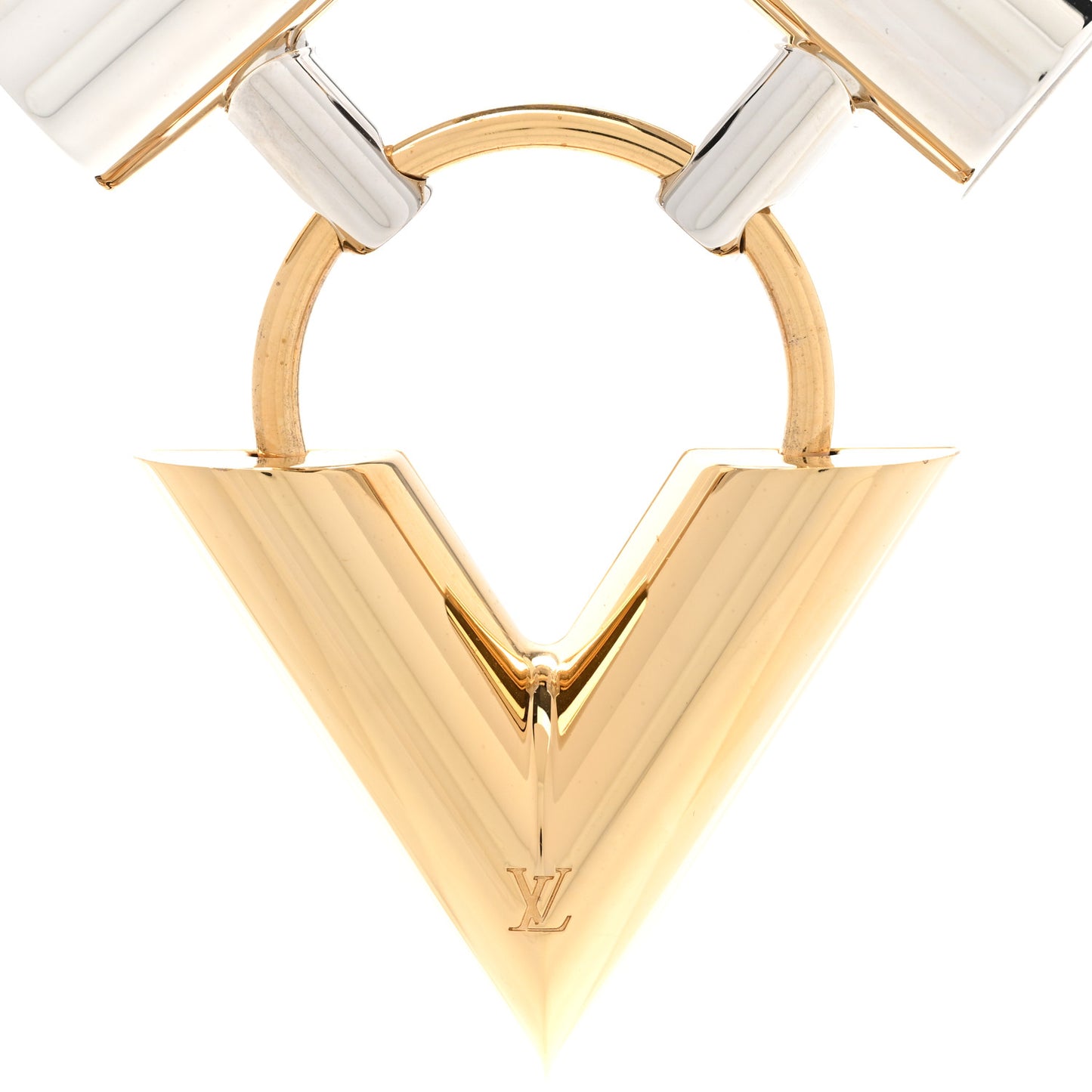 Metal Essential V Chain Choker Necklace Gold Silver