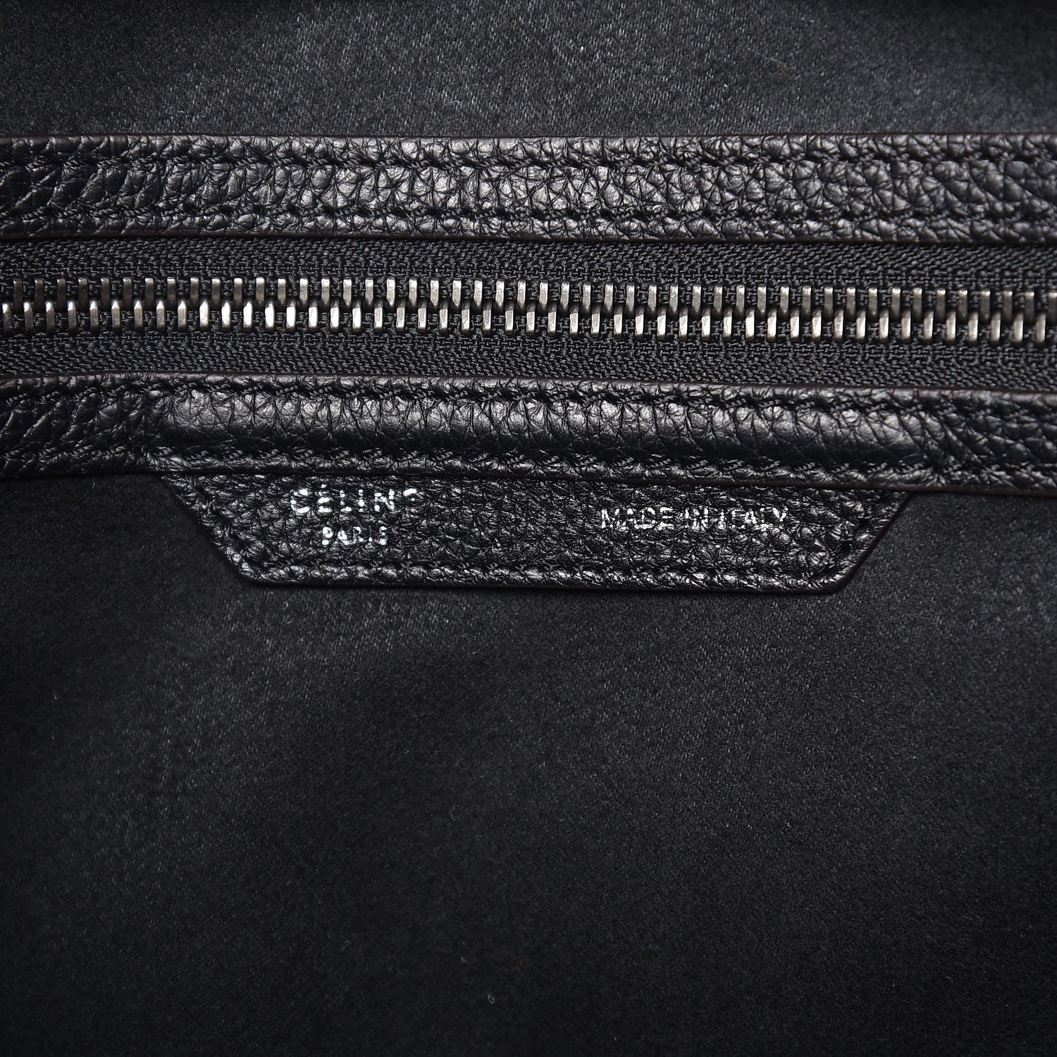 Celine Drummed Calfskin Mini Luggage Black 7 of 11