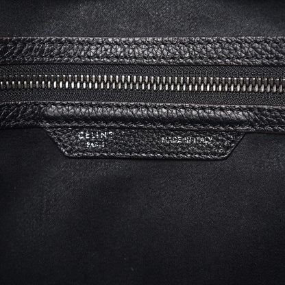 Celine Drummed Calfskin Mini Luggage Black 7 of 11