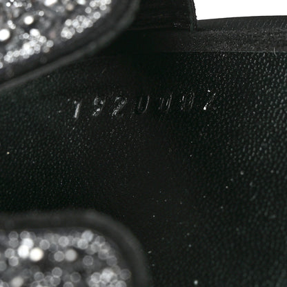 Hermes Velvet Goatskin Crystal Beads Oran Sandals 37.5 Gris Argente 7 of 9
