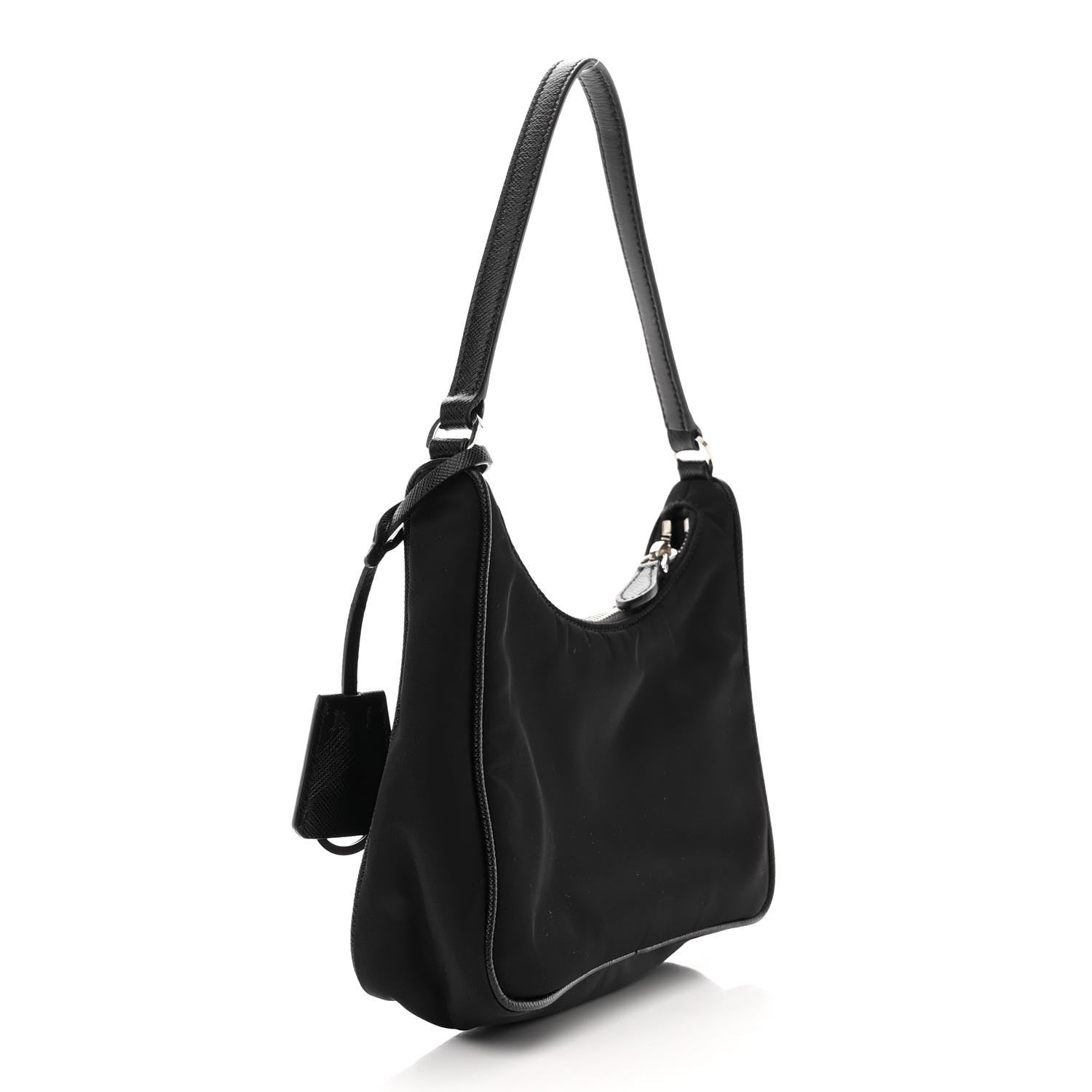 Prada Tessuto Nylon Saffiano Mini Re-Edition 2005 Bag Black 3 of 11