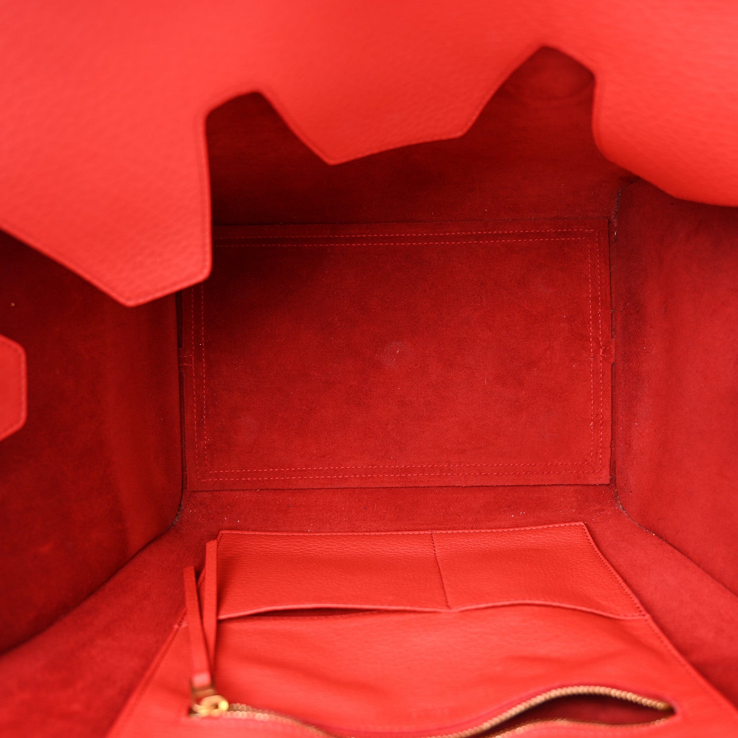 Celine Crisped Calfskin Small Tie Knot Tote Vermillion 5 of 16