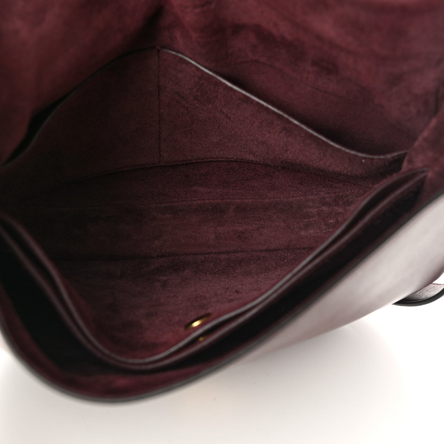 Natural Calfskin Trotteur Messenger Bag Burgundy