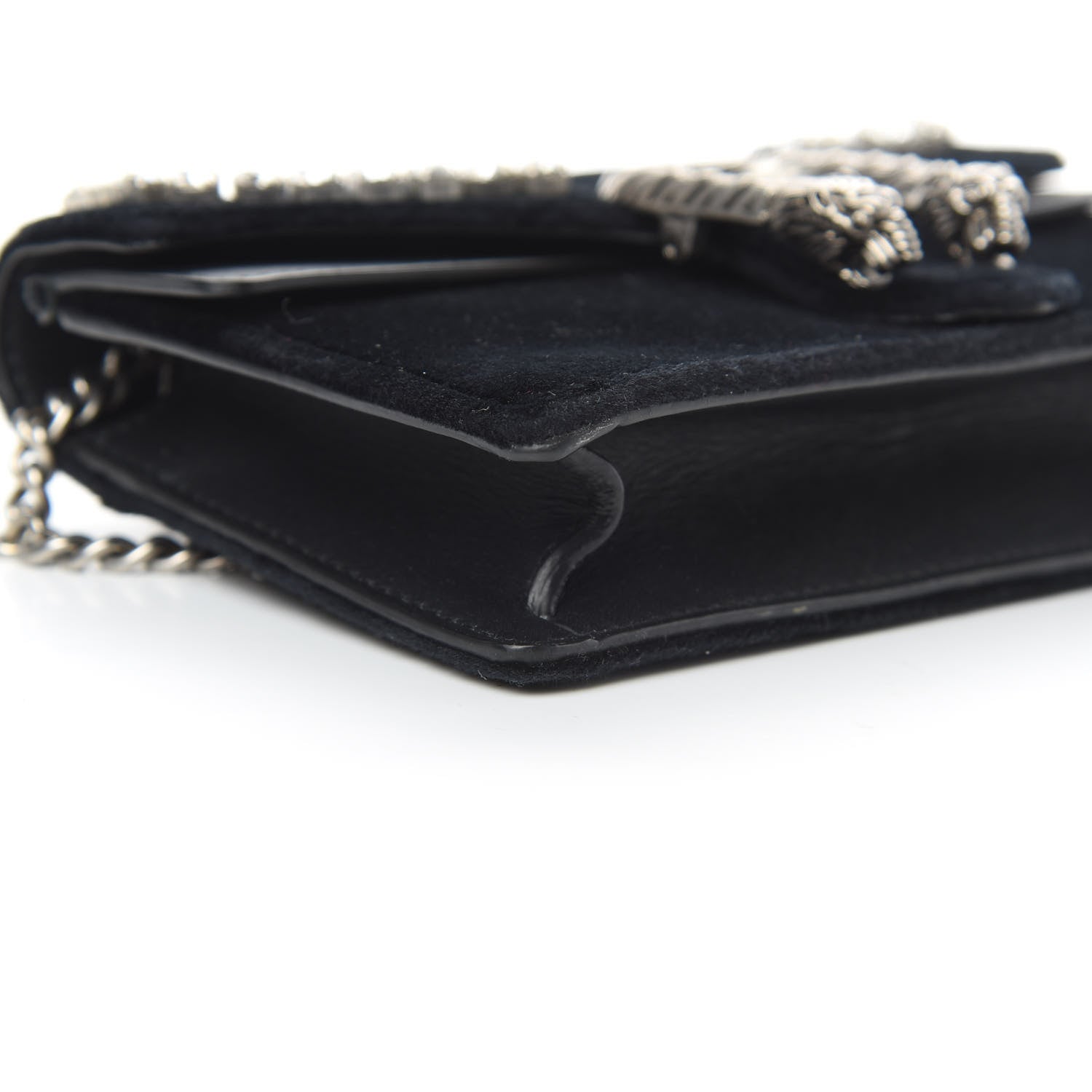 Gucci Velvet Crystal Super Mini Dionysus Shoulder Bag Black 8 of 15