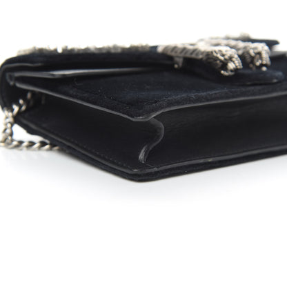 Gucci Velvet Crystal Super Mini Dionysus Shoulder Bag Black 8 of 15