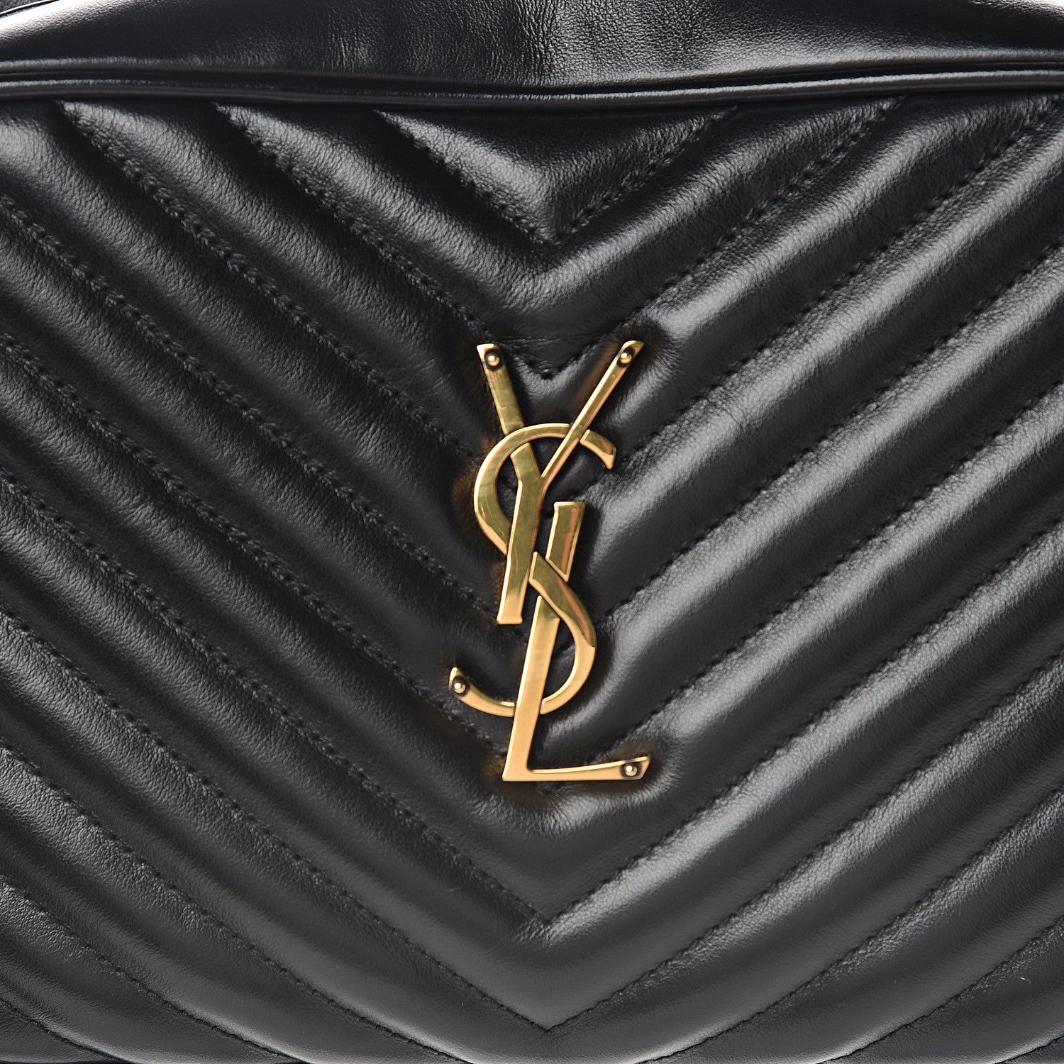 Saint Laurent Calfskin Matelasse Monogram Lou Camera Bag Black 9 of 9