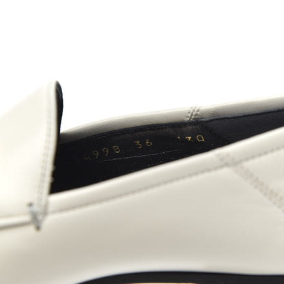 Gucci Lambskin Womens Brixton Horsebit Loafers 36 Mystic White 8 of 11