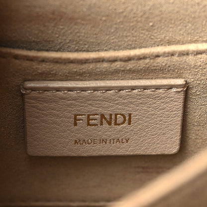 Fendi Vitello Liberty Bi-Color FF 1974 Embossed Small Kan U Shoulder Bag Maya Black 6 of 11
