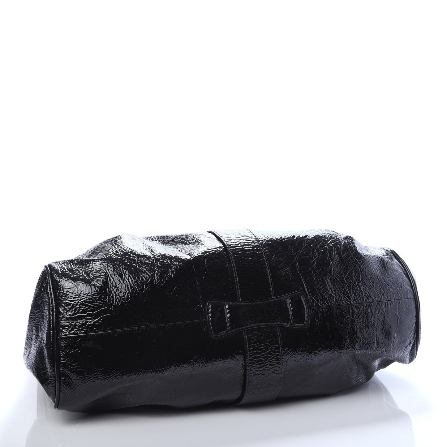 Crushed Patent Riki Bag Black