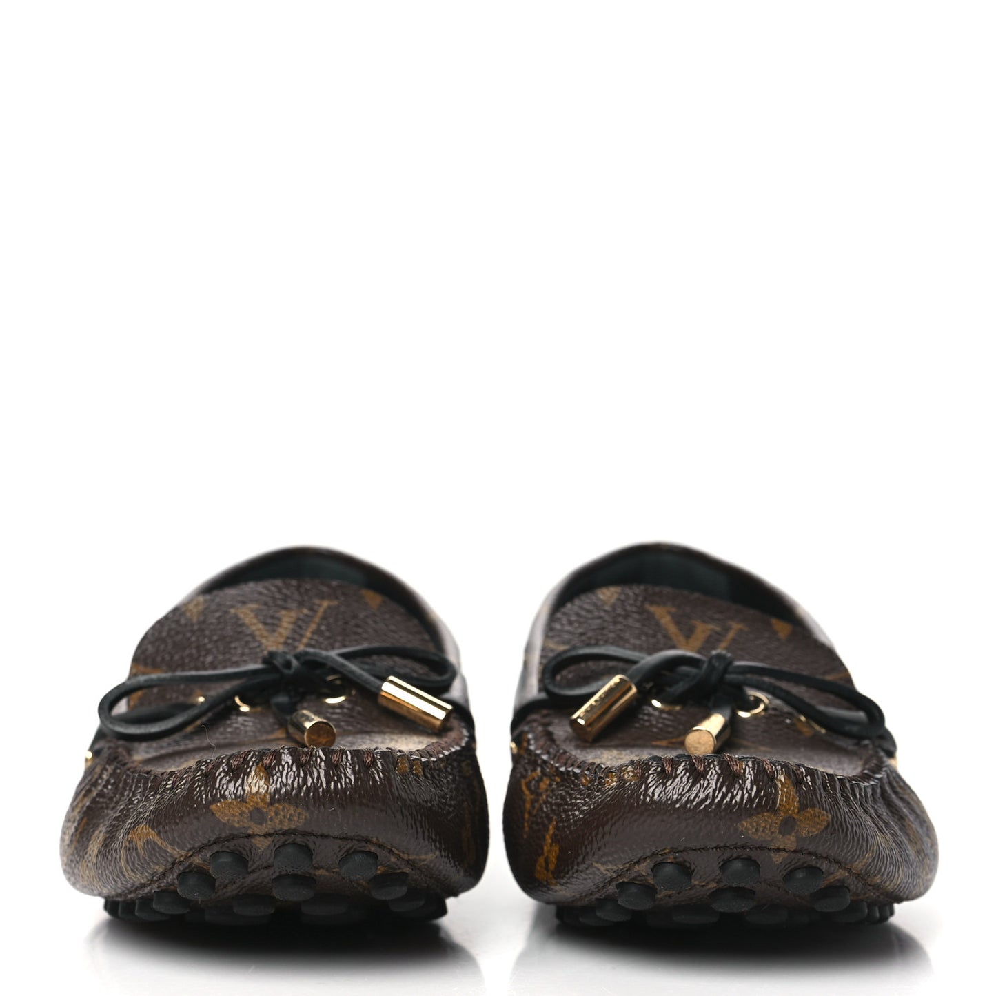 Monogram Mens Arizona Car Shoe Moccasin Loafers 38 Macassar