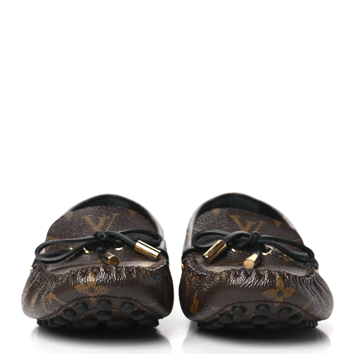 Louis Vuitton Monogram Mens Arizona Car Shoe Moccasin Loafers 38 Macassar 2 of 7