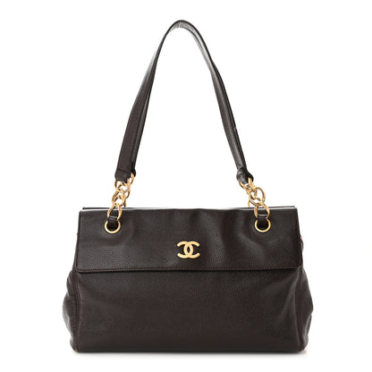 Chanel Caviar Flap Shoulder Bag Brown 1 of 16