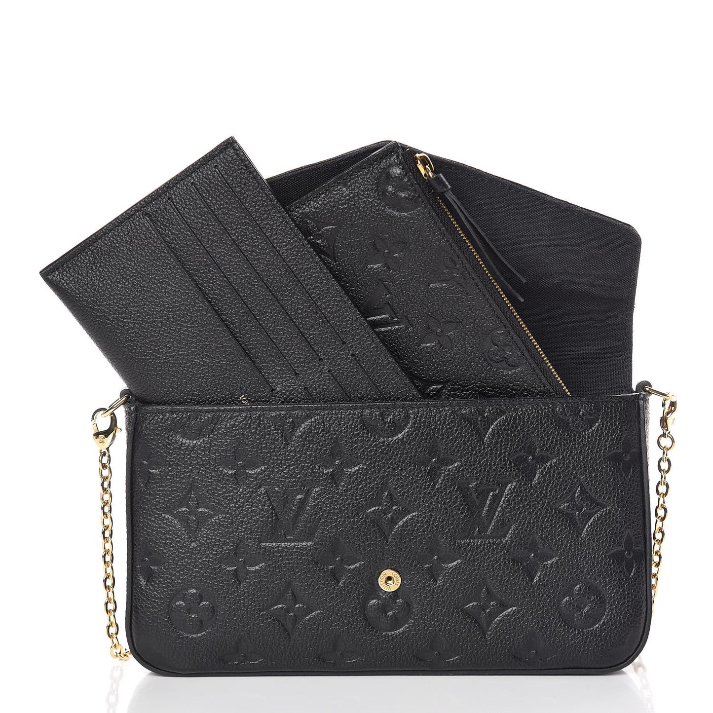 Empreinte Pochette Felicie Chain Wallet Black
