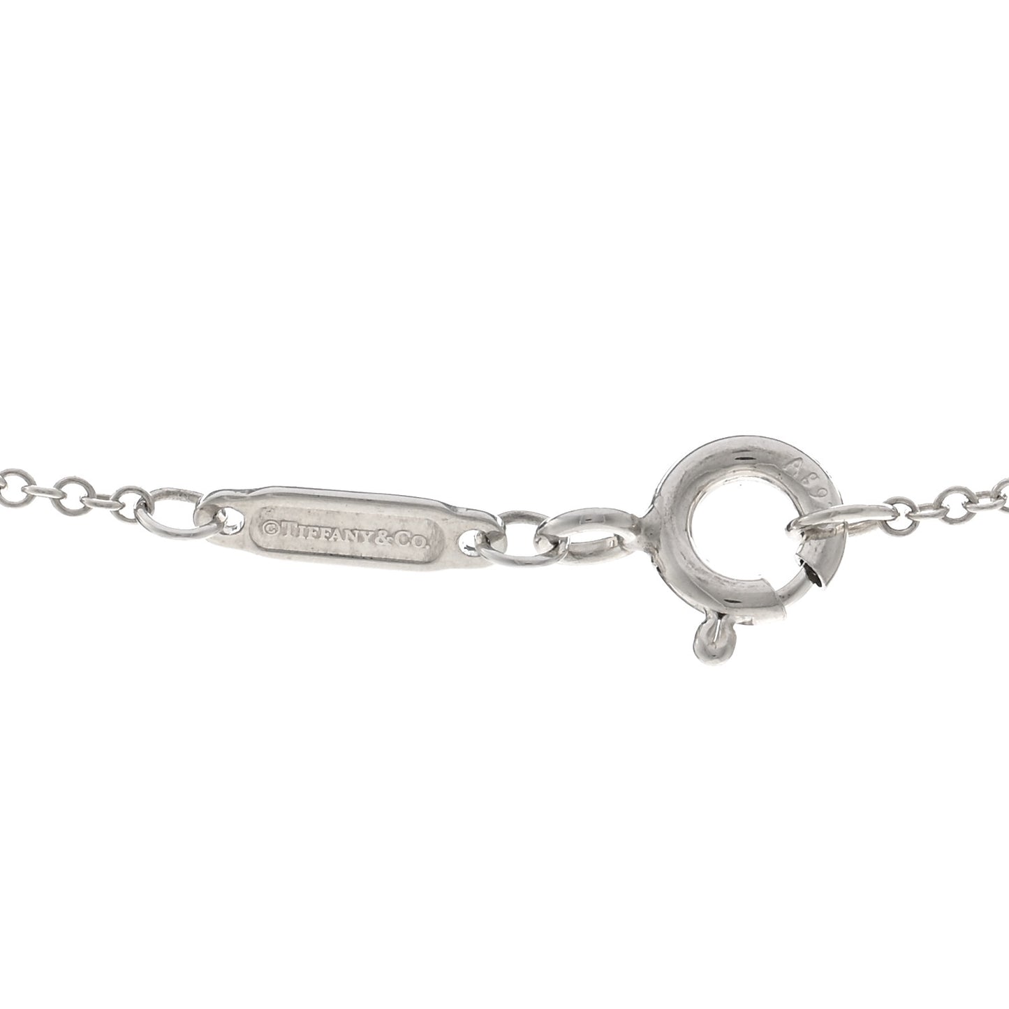 Sterling Silver Diamond Return to Tiffany ID Oval Pendant Necklace