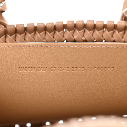Balenciaga Varnished Faux Calfskin Braided XS Bistro Basket Beige 7 of 8
