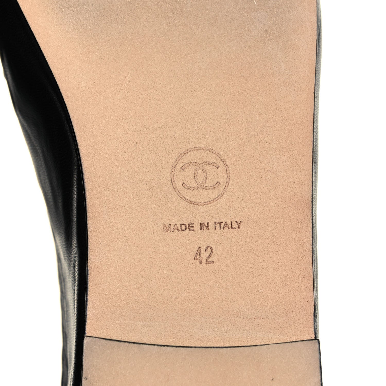 Chanel Calfskin CC Chain Loafers 42 Black 6 of 8