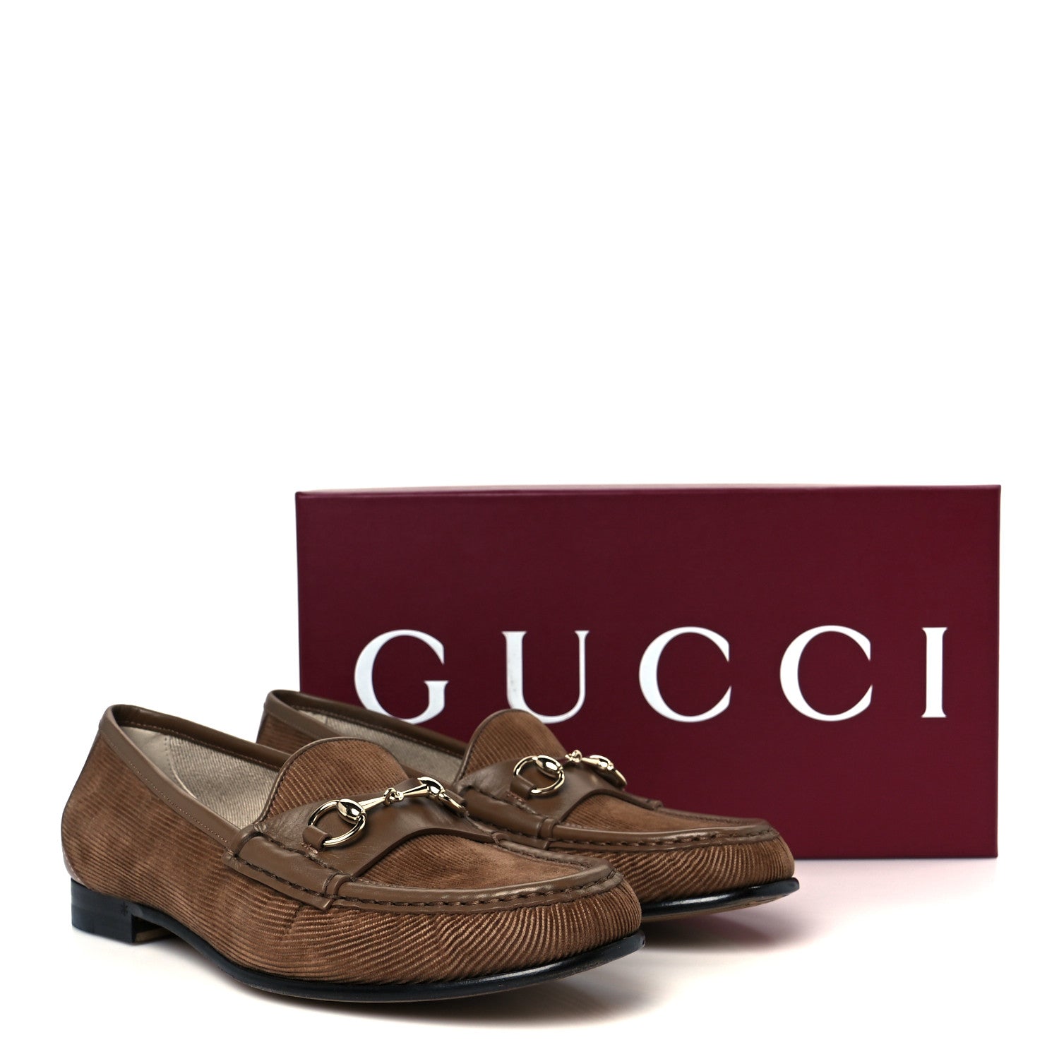 Gucci Corduroy Womens 1953 Horsebit Loafers 38.5 Velvety Camel 9 of 9