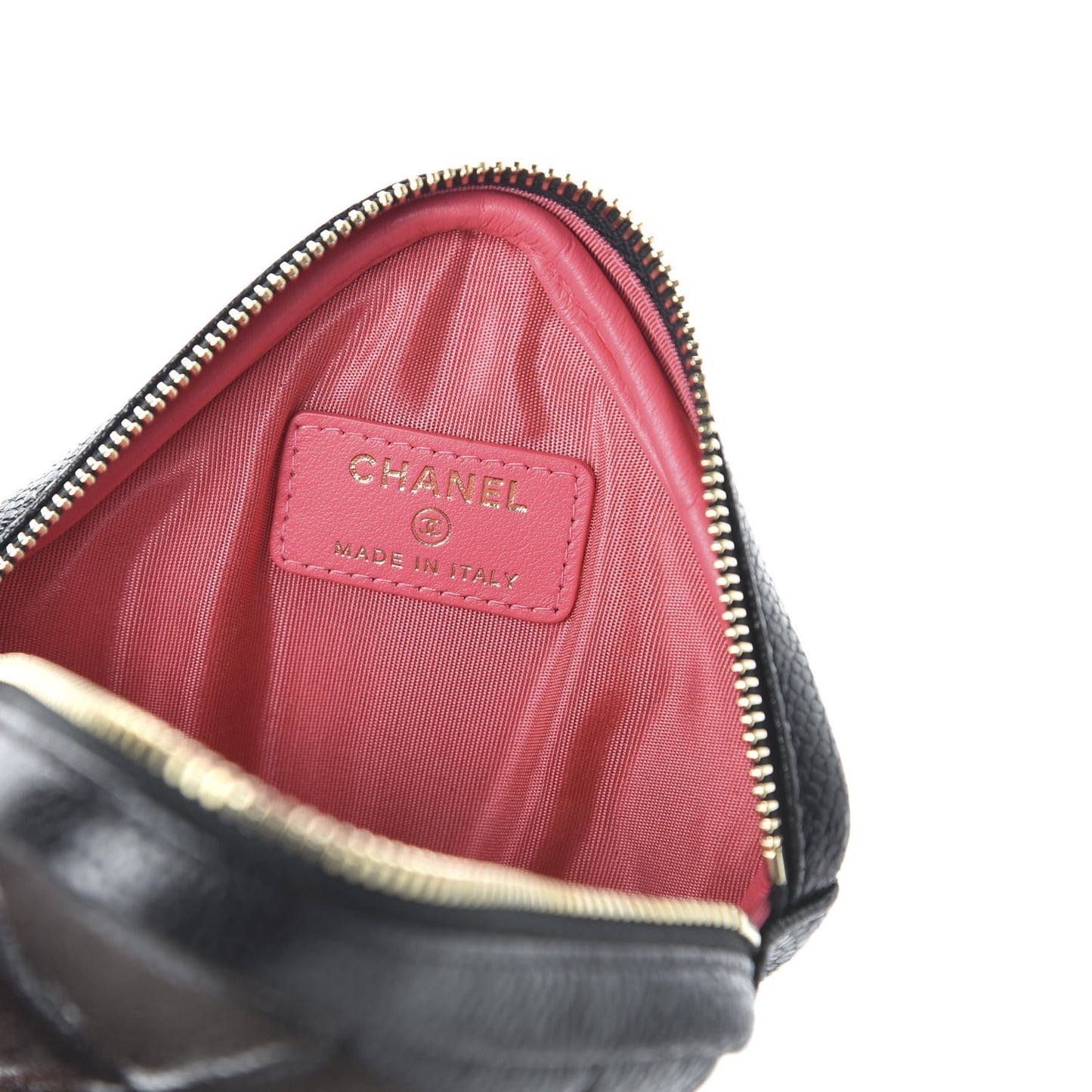 Caviar Quilted Coin Purse Belt Bag Black