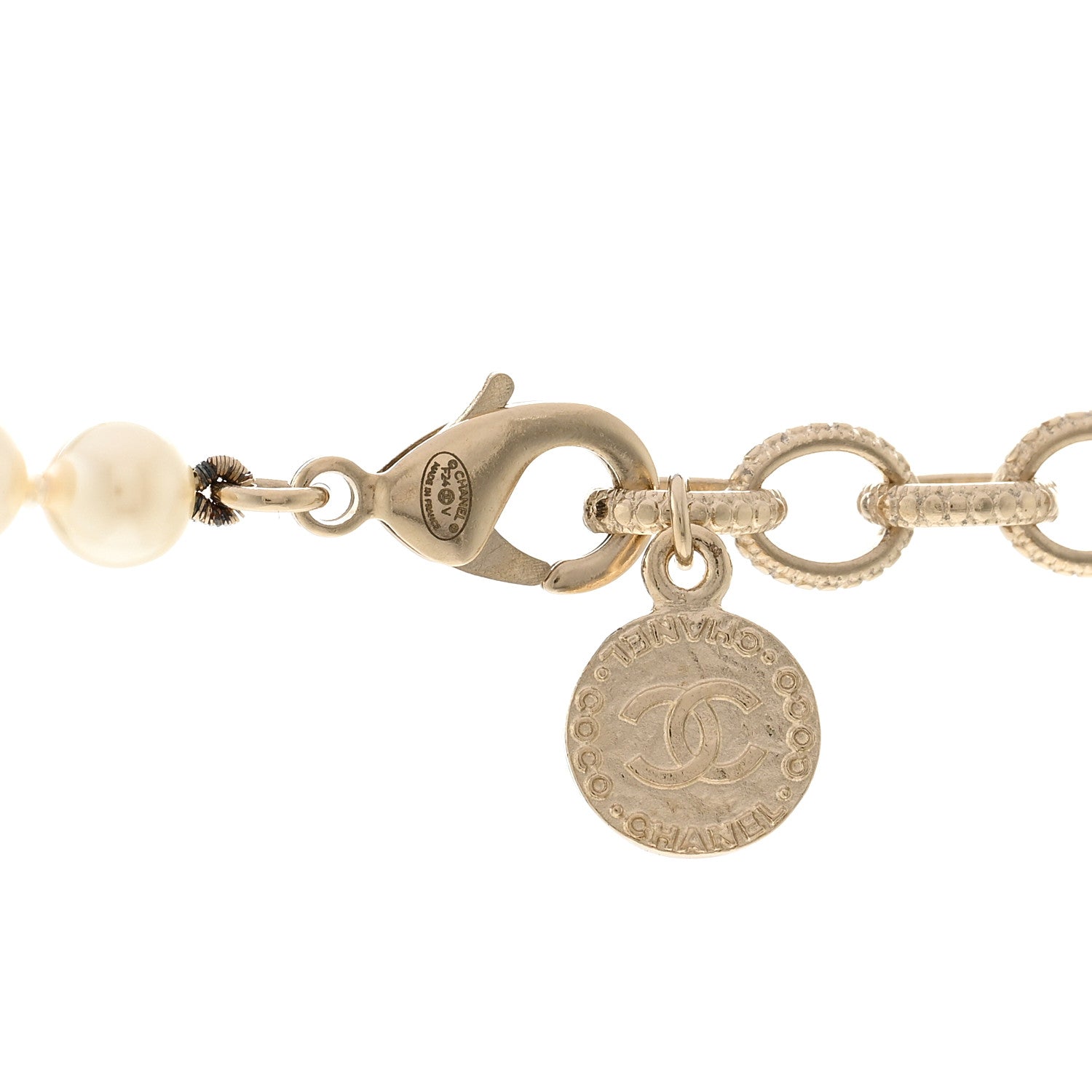 Chanel Pearl CC 100th Anniversary Necklace Light Gold 5 of 6