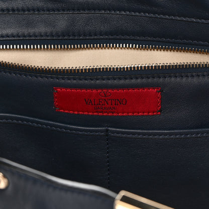 Valentino Garavani Vitello Medium Rockstud Tote Marine 6 of 16