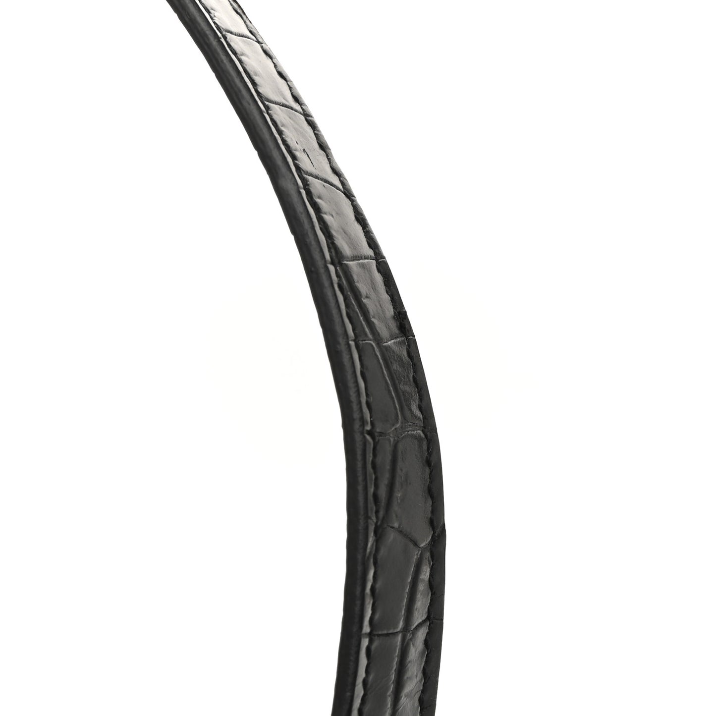 Calfskin Crocodile Embossed Nano Sac De Jour Black