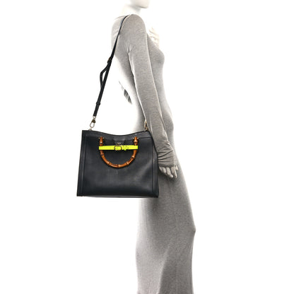 Gucci Calfskin Medium Diana Tote Bag Black Yellow Fluo 2 of 10