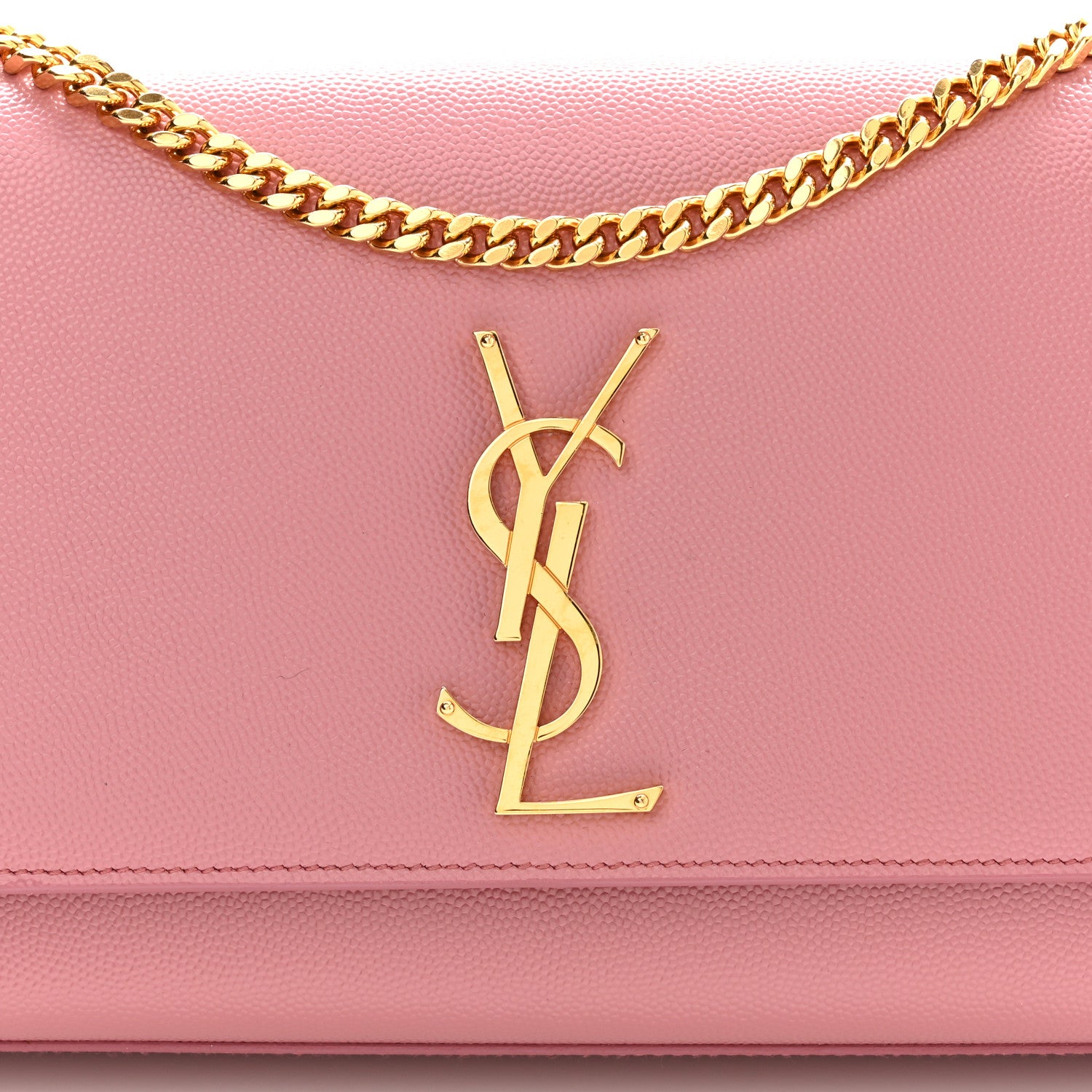 Saint Laurent Grain De Poudre Medium Classic Monogram Kate Satchel Dark Rose 7 of 10