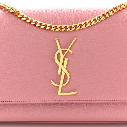 Saint Laurent Grain De Poudre Medium Classic Monogram Kate Satchel Dark Rose 7 of 10