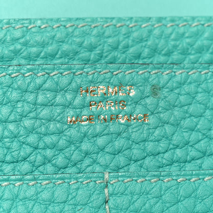 Hermes Togo Dogon Duo Wallet Lagon 6 of 6