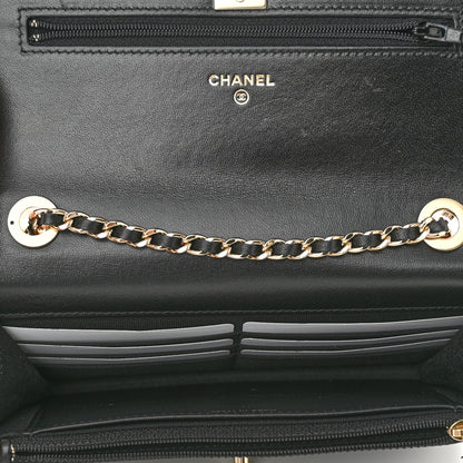 Chanel Lambskin Quilted Trendy CC Wallet On Chain WOC Black 6 of 13