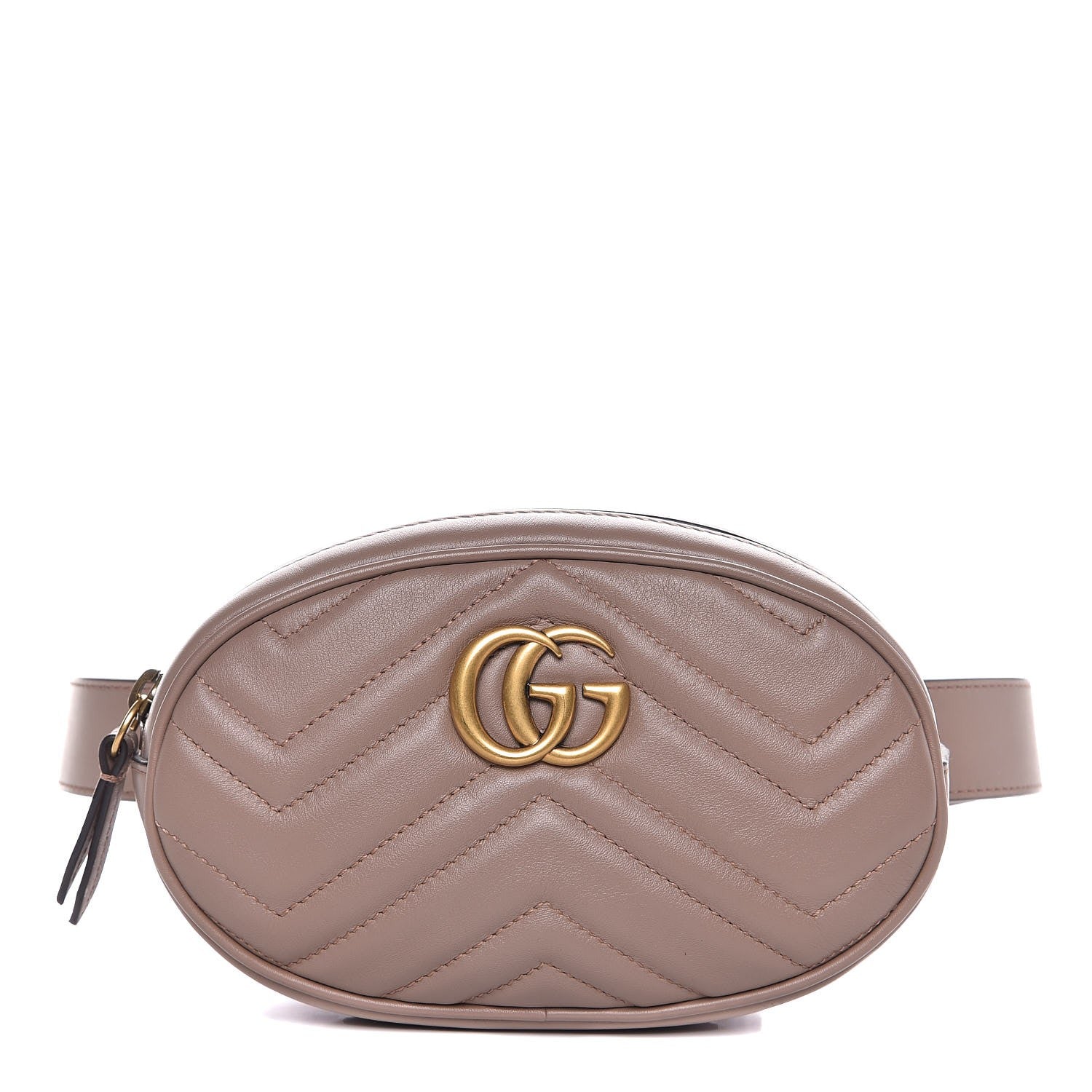Gucci Calfskin Matelasse GG Marmont Belt Bag 95 38 Porcelain Rose 1 of 9