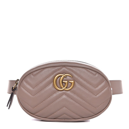 Gucci Calfskin Matelasse GG Marmont Belt Bag 95 38 Porcelain Rose 1 of 9