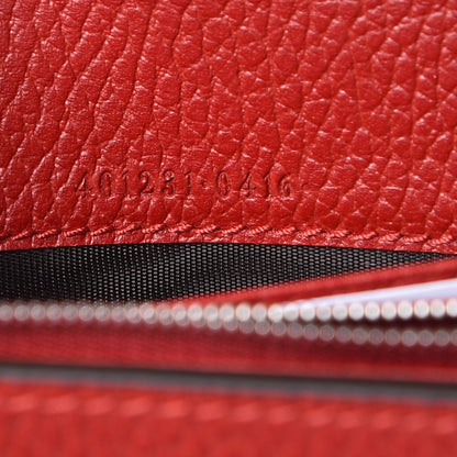 Gucci Calfskin Mini Dionysus Chain Wallet Hibiscus Red 6 of 8