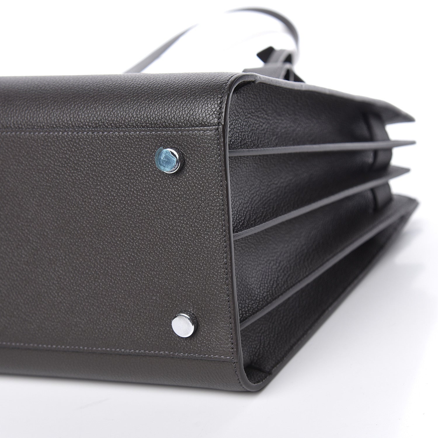 Saint Laurent Grained Calfskin Small Sac De Jour Coal 9 of 9