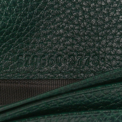 Gucci Grainy Calfskin Zumi Chain Card Case Wallet Vintage Green 8 of 11