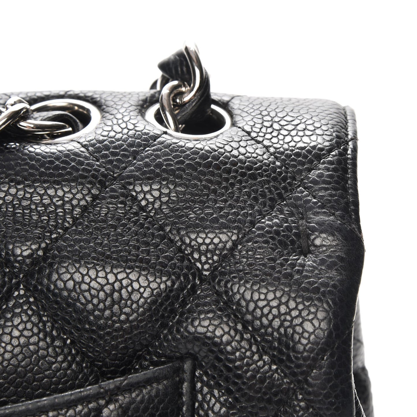 Caviar Quilted Jumbo Single Flap Black