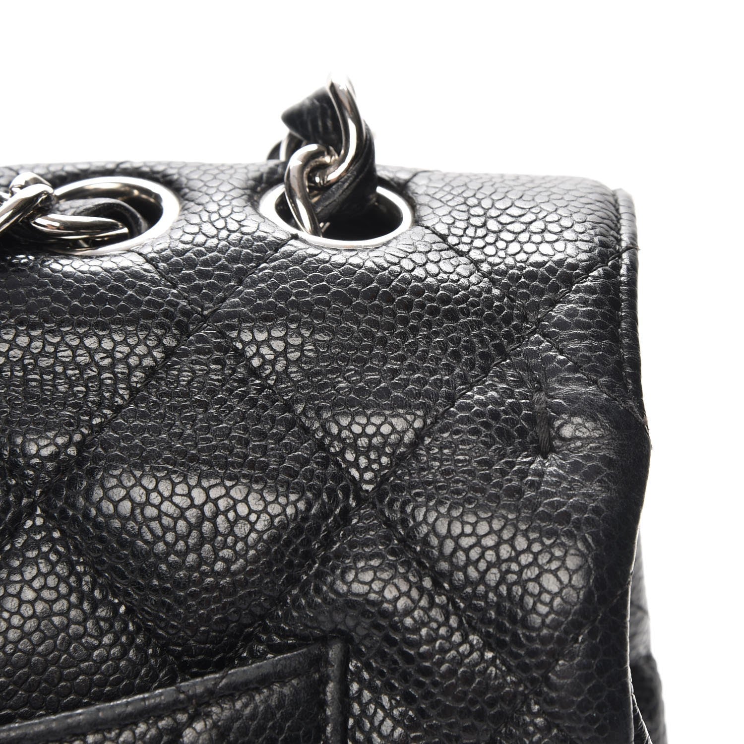 Chanel Caviar Quilted Jumbo Single Flap Black 11 of 19