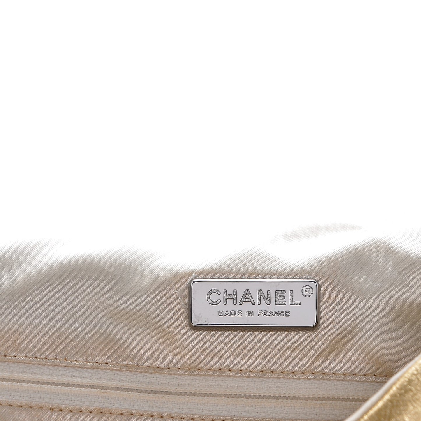 Metallic Calfskin Hobo Gold